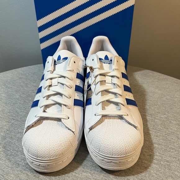 Adidas Superstar Cloud White Blue  Casual Sneakers Men's Shoe Size 11.5 IG9368​​ - Picture 3 of 12